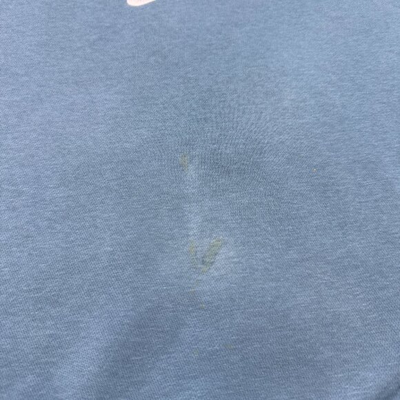 Nike Sweatshirt Women's Size M Blue Pullover Cropped Oversize Boxy Swoosh Center - Picture 2 of 7